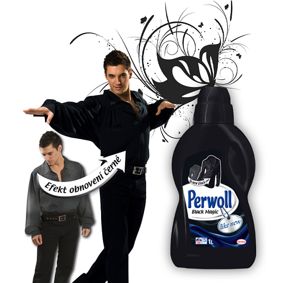 Perwoll Magic Black Perwoll prací gél navracia intenzívnu čiernu farbu, chráni pred stratou tvaru 4 l