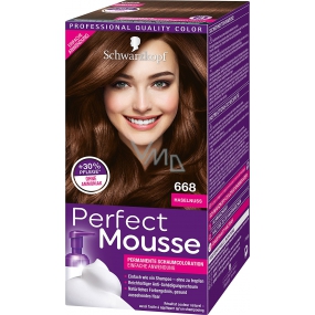 Schwarzkopf Perfect Mousse Inovatívna Foam Color farba na vlasy 668 Oriešok