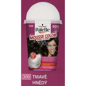 Palette Mousse Color Shake and color farba na vlasy 300 Tmavo hnedý