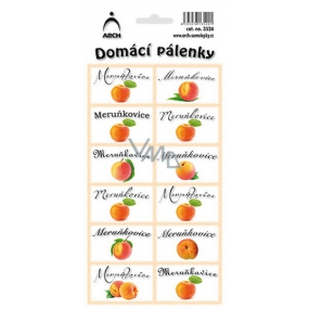 Arch Nálepky Domácej pálenky Marhuľovica 12 etikiet