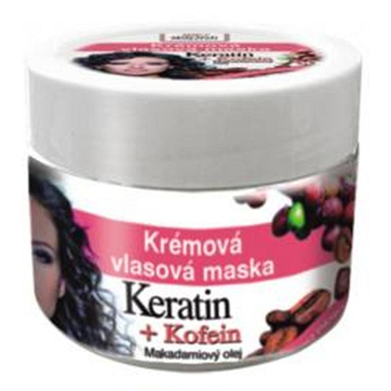Bione Cosmetics Keratin & Kofein krémová vlasová maska pre všetky typy vlasov 260 ml