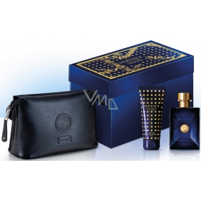 Versace Dylan Blue toaletná voda pre mužov 100 ml + sprchový gél 100 ml + kozmetická taška, darčeková sada