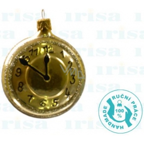 Irisa Banky sklenené zlaté, hodiny, sada 6,5 cm 2 kusy