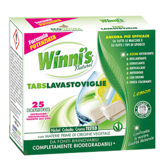 Winnis Eko Tabs Lavastoviglie Citron tablety do umývačky bez fosfátov a farbív 25 tabliet