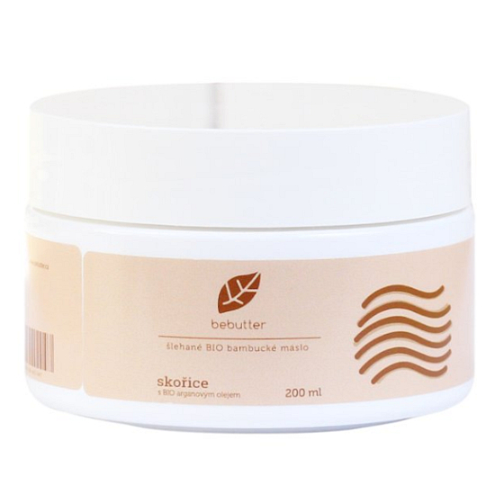 Aromatica Bebutter Bio Škorica šľahané bambucké maslo posilňuje elasticitu 200 ml