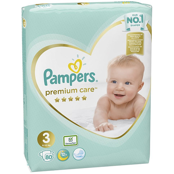 Pampers Premium Care 3 Midi 6-10 kg plienkové nohavičky 80 kusov