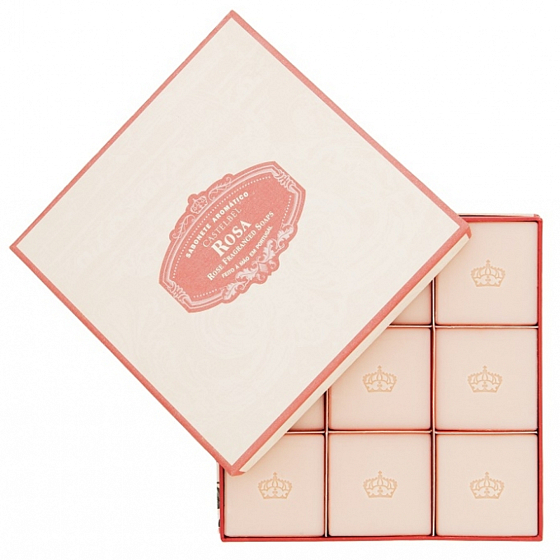Castelbel Ruže mini toaletné mydlo 9 x 25 g, kozmetická sada