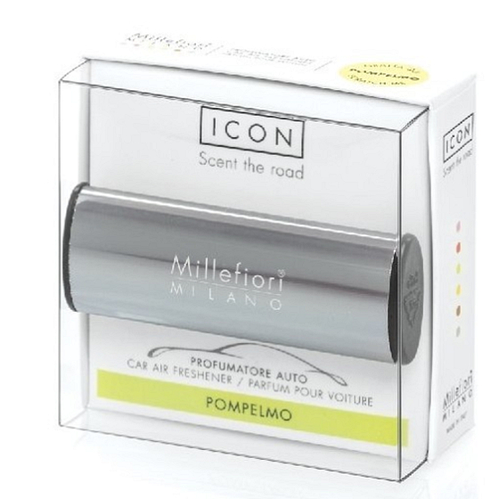 Millefiori Milano Icon Pompelmo - Grep vôňa do auta Metallo antracitová lesklá vonia až 2 mesiace 47 g