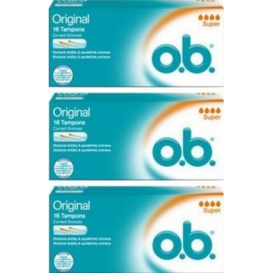 ob Original Super tampóny 3 x 16 kusov