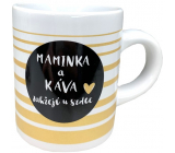 Albi Espresso hrnček v krabici Mamička a káva zahrejú pri srdci 100 ml