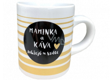 Albi Espresso hrnček v krabici Mamička a káva zahrejú pri srdci 100 ml