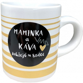 Albi Espresso hrnček v krabici Mamička a káva zahrejú pri srdci 100 ml