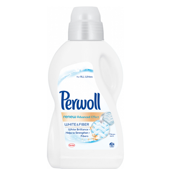 Perwoll White & FIBE prací gél na biele prádlo, zmiešané a syntetické textílie 2 l
