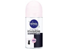 Nivea Invisible Black & White Clear guličkový antiperspirant dezodorant roll-on pre ženy 50 ml