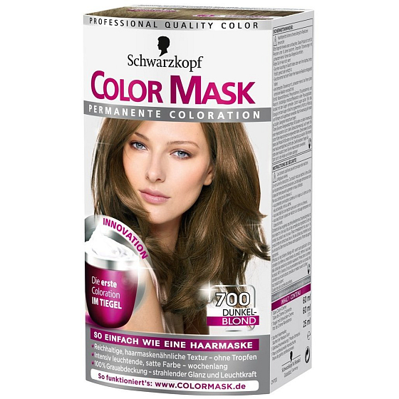 Schwarzkopf Color Mask farba na vlasy 700 Tmavo plavý