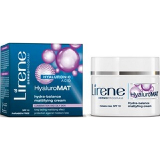 Lirene Hyaluro Mat Hydra-balance zmatňujúci krém 50 ml