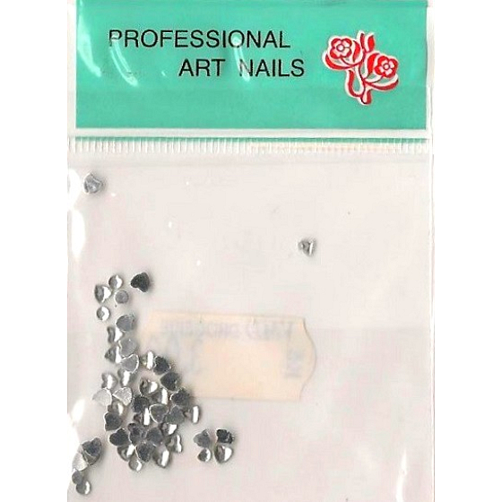 Professional Art Nails ozdoby na nechty kamienky srdiečka strieborné 1 balenie