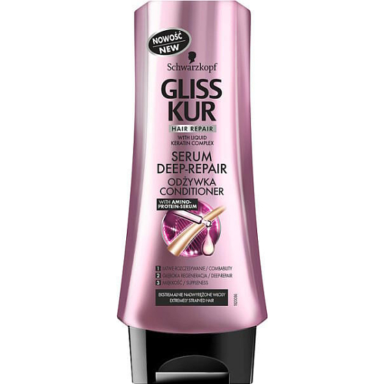 Gliss Kur Serum Deep Repair balzam pre extrémne namáhané vlasy 200 ml