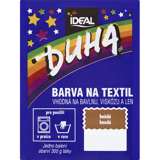 Ideal Duha hnedá, farba na textil na bavlnu, viskózu a ľan, na 300 g látky, 15 g