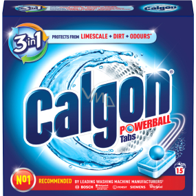 Calgon 3v1 Powerball Tabs Zmäkčovač vody proti vodnému kameňu Tablety 15 dávok 195 g