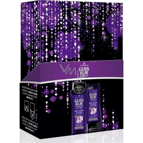 Gliss Kur Fiber Therapy šampón na namáhavé vlasy 250 ml + kondicionér 200 ml, kozmetická kazeta