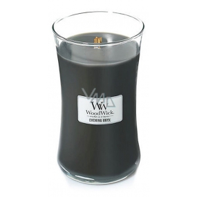 Woodwick Evening Onyx - Večerné Onyx vonná sviečka s dreveným knôtom a viečkom sklo veľká 609,5 g