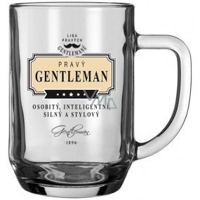 Nekupto Liga Pravých Džentlmenov Pivné poháre Pravý Gentleman- osobitý, inteligentný, silný a štýlový 500 ml
