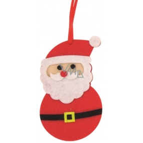 Santa z filcu farebný dekorácie na zavesenie 10 cm