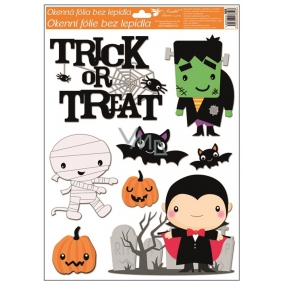 Okenná fólia bez lepidla Halloween Trick 42 x 30 cm