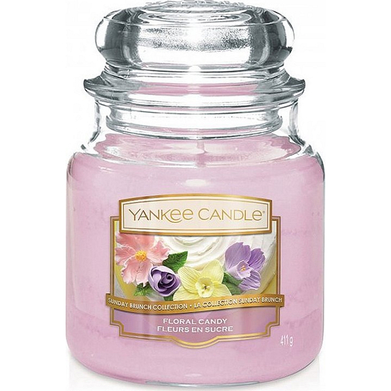 Yankee Candle Floral Candy - Torta s kvetmi vonná sviečka Classic strednej sklo 411 g