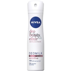 Nivea Deo Beauty Elixir Deomilk Sensitive antiperspirant dezodorant sprej pre ženy 150 ml
