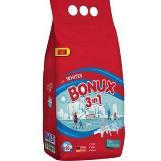 Bonux White Polar Ice Fresh 3v1 prací prášok na biele prádlo 80 dávok 6 kg