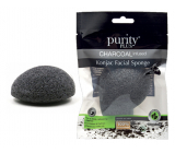 Purity Plus Charcoal odličovacia hubka Konjac s aktívnym uhlím 1 kus
