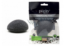 Purity Plus Charcoal odličovacie hubka Konjac s aktívnym uhlím 1 kus