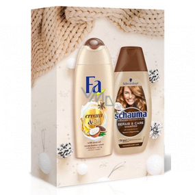 Fa Cream & Oil Cacao & Coco sprchový gél 250 ml + Schauma Repair & Care šampón na vlasy 250 ml, kozmetická sada