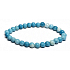 Larimar náramok elastický prírodný kameň, guľôčka 6 mm / 16 - 17 cm, kameň bájnej Atlantídy