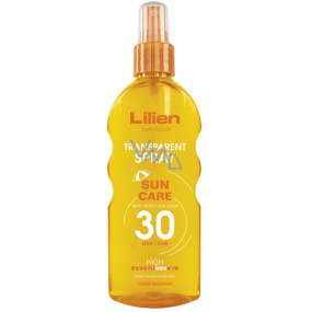Lilien Sun Active Transparent SPF30 vodoodolný sprej na opaľovanie 200 ml