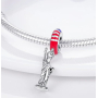 Charm Striebro 925 USA Americká vlajka - Socha Slobody, prívesok na náramok cestovanie
