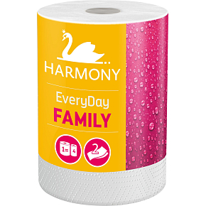 Harmony Family Everyday 2vrstvé papierové utierky 44 m, 1 rola