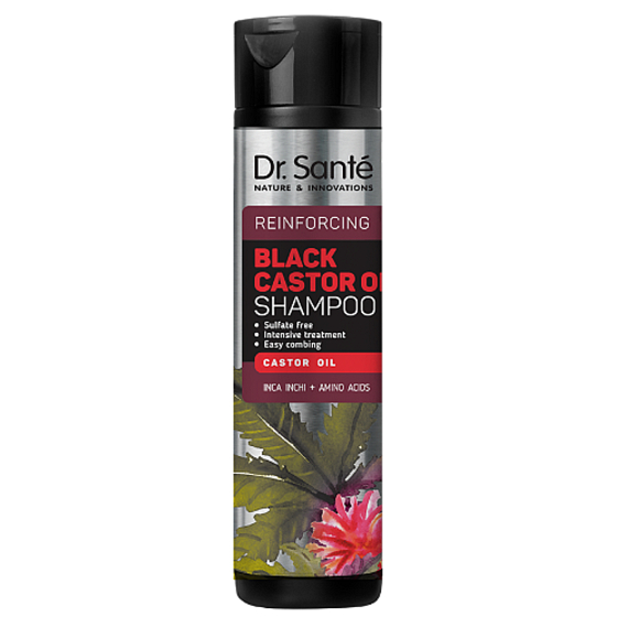 Dr. Santé Black Castor Oil Reinforcing posilňujúci šampón pre všetky typy vlasov 250 ml