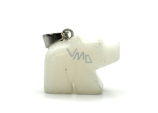 Prívesok Quartz Bear prírodný kameň, ručne brúsená figúrka 1,8 x 2,5 x 8 mm, najdokonalejší liečiteľ