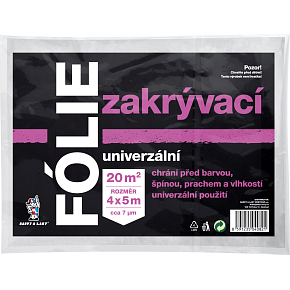 BALTOOL univerzálna zakrývacia fólia, 7 µ, 20 m², 4 × 5 m