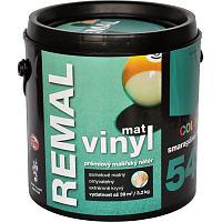 REMAL Vinyl Color mat umývateľná farba na stenu, 540 smaragdovo zelená, 3,2 kg