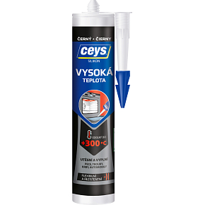 Ceys Silikon acetát vysoká teplota, čierny, 280 ml