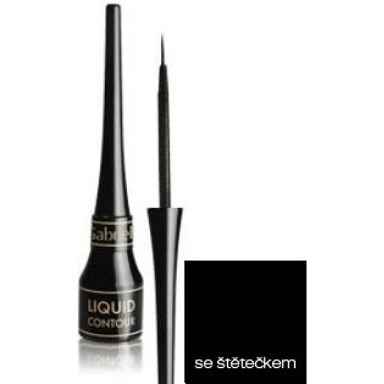 Gabriella Salvete Liquid Contour tekuté očné linky so štetcom čierna 4,3 ml