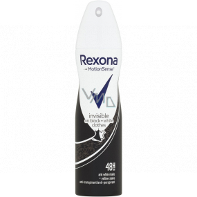 Rexona Invisible On Black + White Clothes antiperspirant dezodorant sprej pre ženy 150 ml