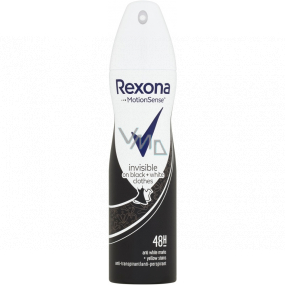 Rexona Invisible On Black + White Clothes antiperspirant deodorant sprej pre ženy 150 ml