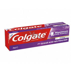 Colgate Maximum Cavity Protection Whitening zubná pasta s bieliacim účinkom 75 ml