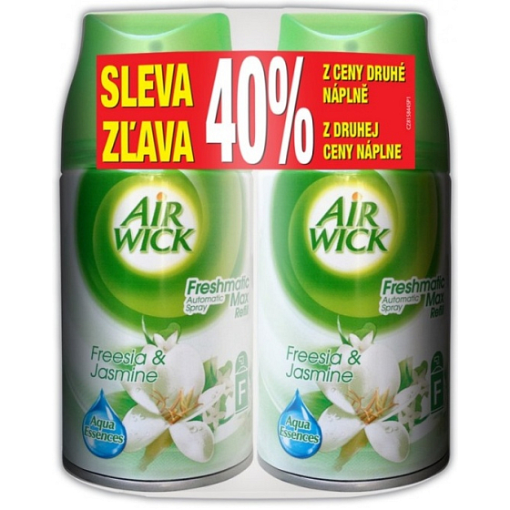 Air Wick Fresh Matic Max Jazmín a frézie náhradná náplň 2 x 250 ml
