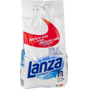 Lanza Fresh & Clean Biela prací prášok na biele prádlo 90 dávok 6,75 kg